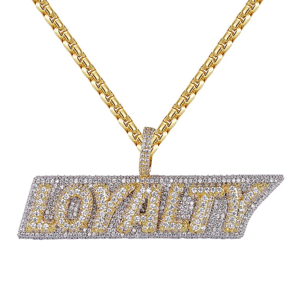 Gold Iced Out Loyalty Pendant